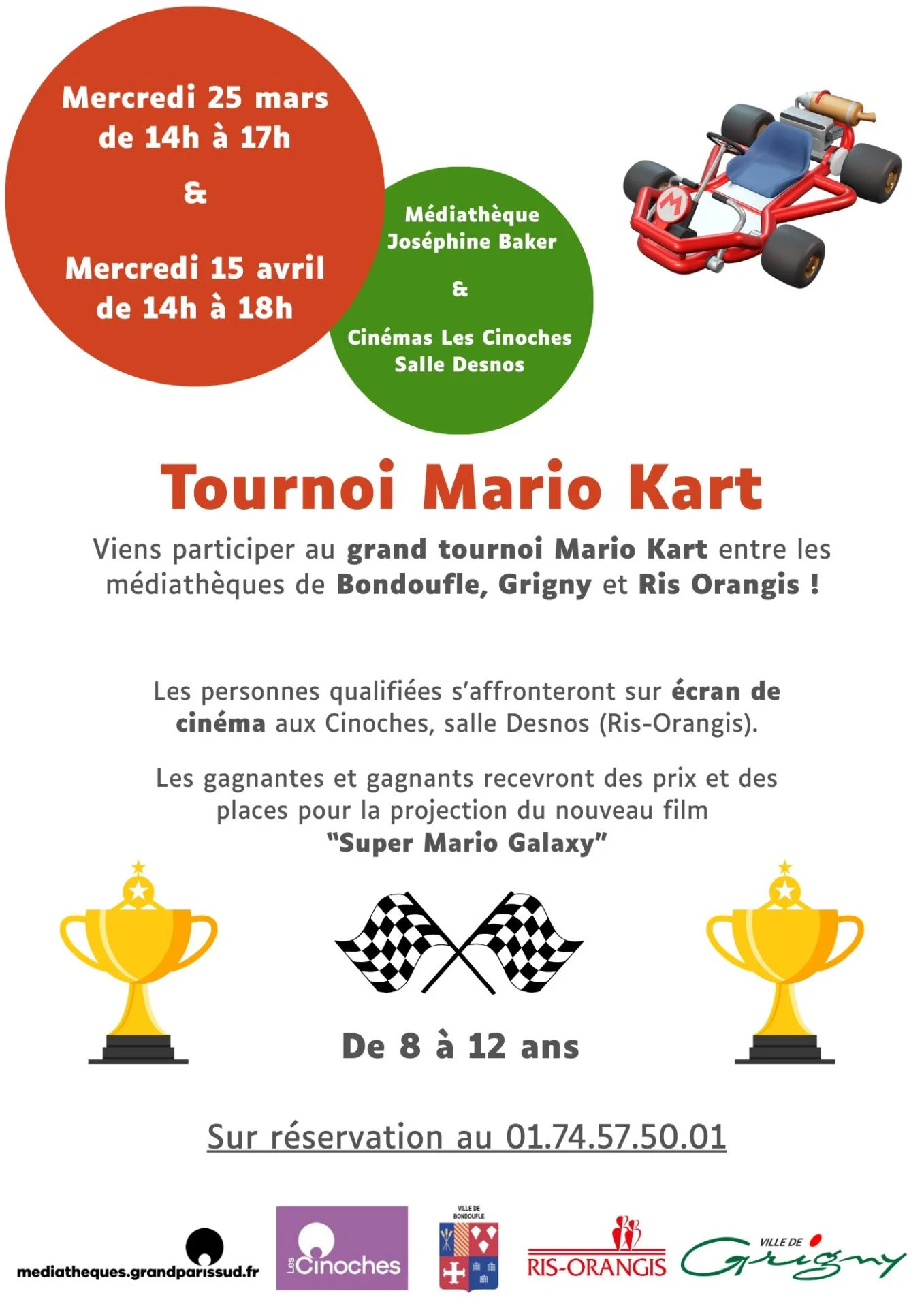 Affiche tournoi mario kart